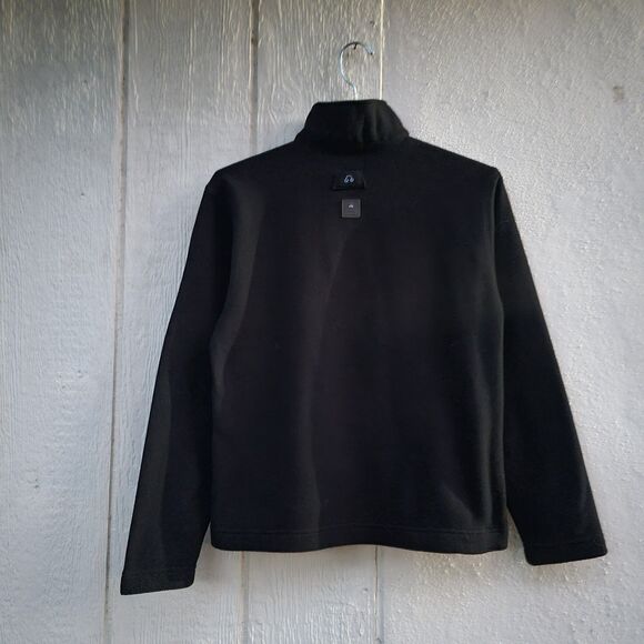 PETER MILLAR Wmns Medium Black Fleece 1/4 Zip Pullover Sweater Golf Preppy - Picture 2 of 4